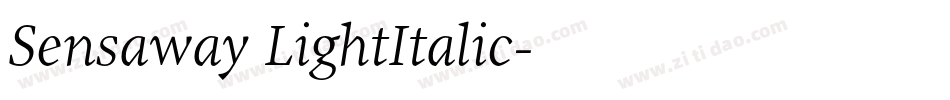 Sensaway LightItalic字体转换